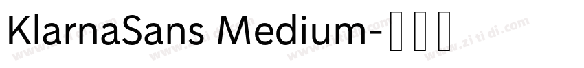KlarnaSans Medium字体转换